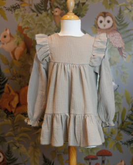 Vestido Niña - Doble Cotone Taupe