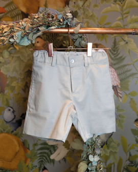 Pantalón Corto Niño - Gabardina Gris