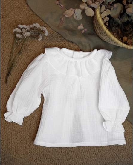 copy of Vestido Infantil Denim Bordado
