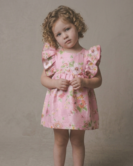 copy of Vestido Infantil Denim Bordado