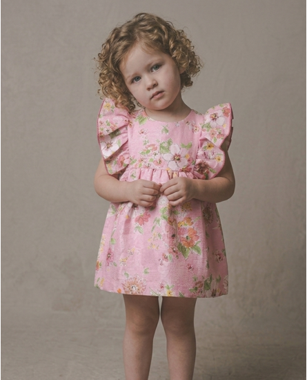 copy of Vestido Infantil Denim Bordado