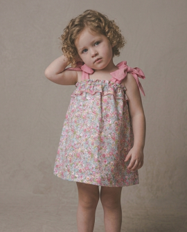 copy of Vestido Infantil Denim Bordado