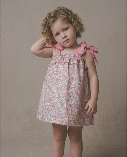 copy of Vestido Infantil Denim Bordado