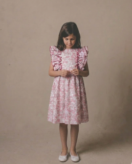 Vestido Niña - Flores Blancas