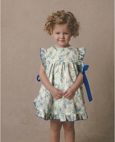 copy of Vestido Infantil Denim Bordado
