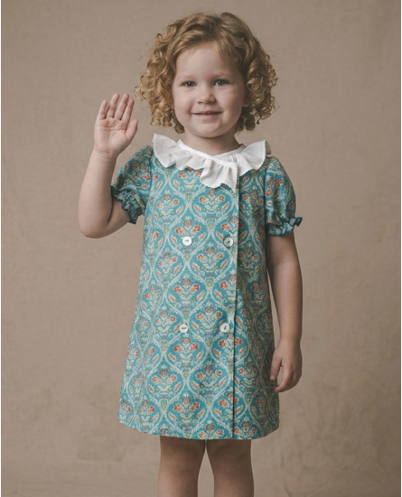 copy of Vestido Infantil Denim Bordado