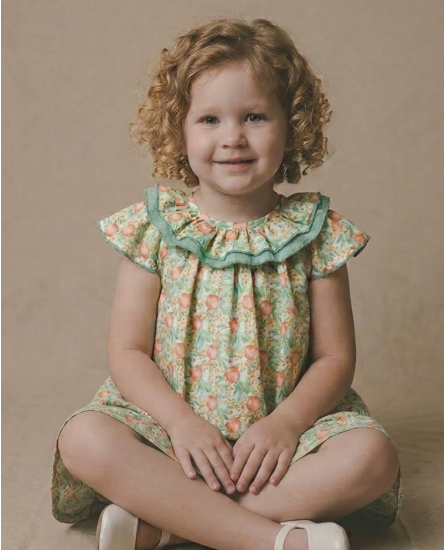 copy of Vestido Infantil Denim Bordado
