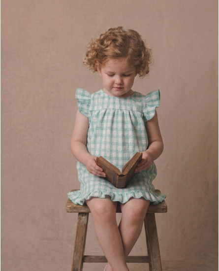 copy of Vestido Infantil Denim Bordado